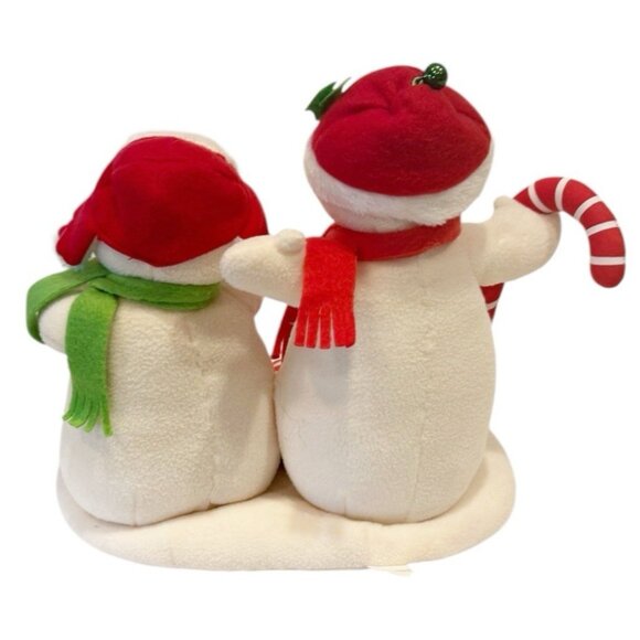 Hallmark Jingle Pals Seasons Treatings Singing Dancing Snowman Plush Duo 2008 - Picture 2 of 8